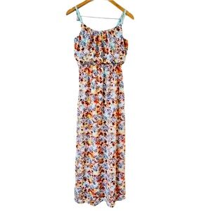 Streetwear Society Women's Sleeveless Floral Print Maxi Dress Sz S Cottagecore